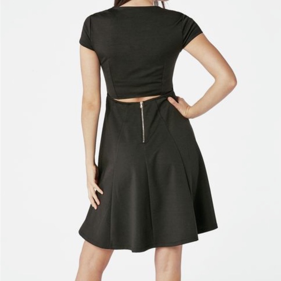 Black fit and flare dress with cutout back - Picture 6 of 8